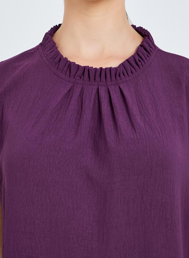 Amirah Women Purple Sleeveless A-Line Under Abaya Dress - Image 3