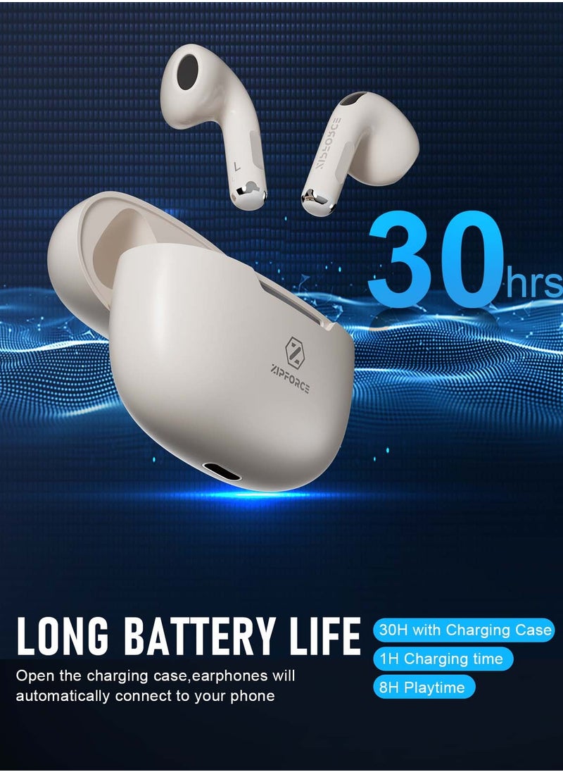 ZIPFORCE - ZIPFORCE True Wireless Earbuds, in-Ear Bluetooth 5.3 Headphones, Bluetooth Earbuds Touch Control 30 Playtime, IPX5 Waterproof TWS, Light-Weight Earphones - Image 1