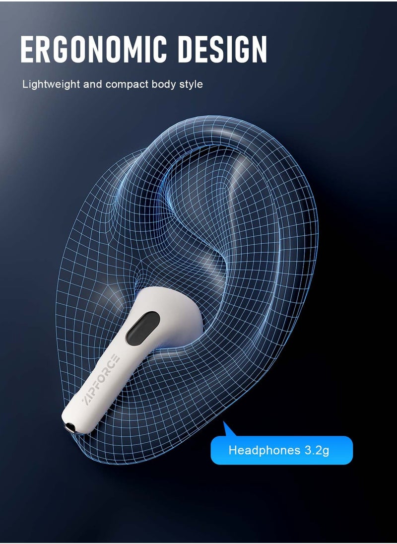 ZIPFORCE - ZIPFORCE True Wireless Earbuds, in-Ear Bluetooth 5.3 Headphones, Bluetooth Earbuds Touch Control 30 Playtime, IPX5 Waterproof TWS, Light-Weight Earphones - Image 1