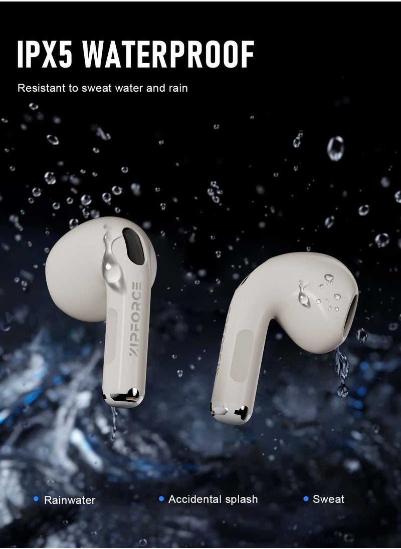 ZIPFORCE - ZIPFORCE True Wireless Earbuds, in-Ear Bluetooth 5.3 Headphones, Bluetooth Earbuds Touch Control 30 Playtime, IPX5 Waterproof TWS, Light-Weight Earphones - Image 1