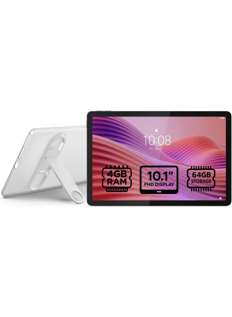 Lenovo Tab 10.1-inch 4GB RAM, 64GB ROM with Clear Case 4G Luna Grey - Middle East Version - Image 1