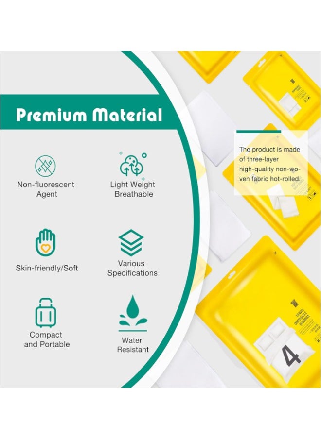 Super ZYouth Travel Disposable Bed Sheet Set of 4, Portable Disposable Bedding Set with Bed Sheet*1/Quilt Cover*1/Pillowcases*2 Disposable Bed Sheets  - Image 2