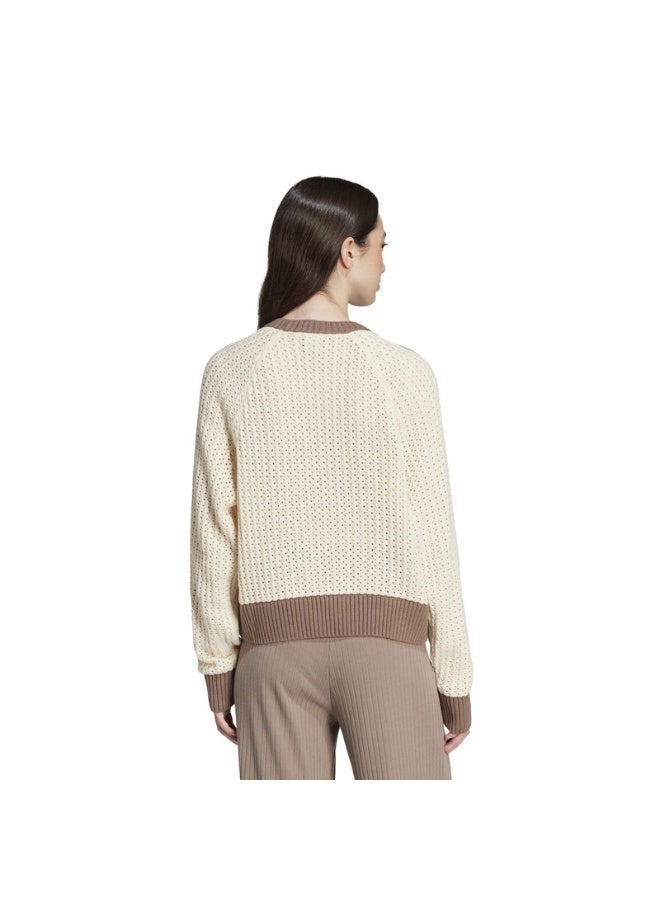 Adidas adidas KNITTED CREW White Originals Women SWEATSHIRTS  - Image 3