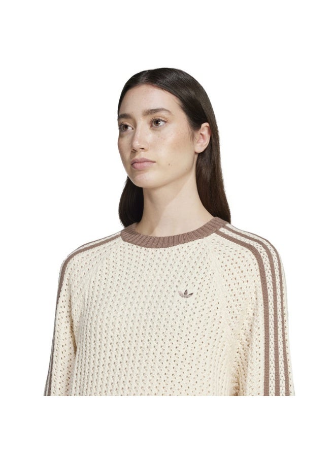 Adidas adidas KNITTED CREW White Originals Women SWEATSHIRTS  - Image 5