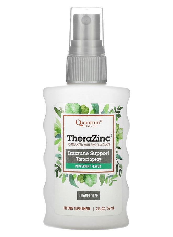 Quantum Health TheraZinc Immune Support Throat Spray Peppermint 2 fl oz (59 ml) 