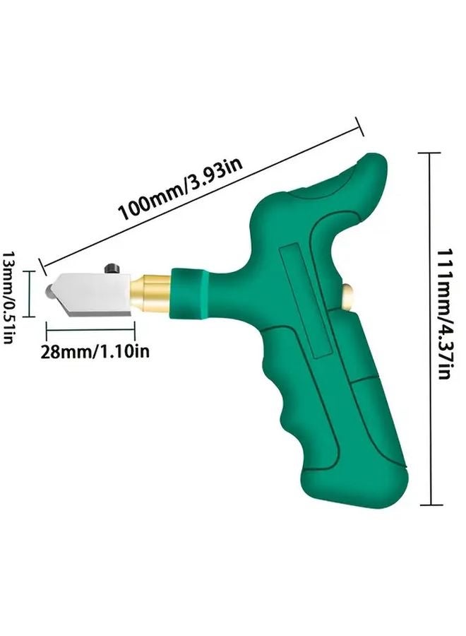 Professional Diamond Tipped Glass Cutter Set 1 Manual Tile Cutting Tool Kit - Image 5