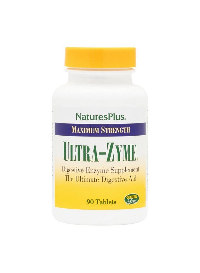 Natures Plus UltraZyme - 120 mg Ox Bile, 90 Tablets - Maximum Strength Digestive Enzyme Supplement, Promotes Nutrient Absorption - 45 Servings