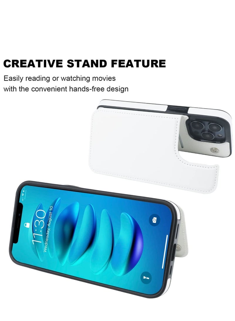 KASTWAVE Wallet Case for iPhone 14 Pro Max Case with Card Holder, Fine Hole Camera Protect, Drop Protection, Wallet Phone Case Flip Leather Cover Men Women - Image 5