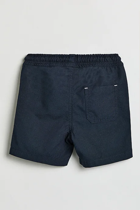 R&B Solid Shorts with Drawstring Waist