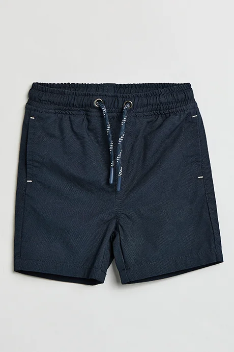 R&B Solid Shorts with Drawstring Waist