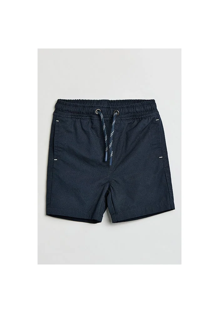 أر أند بي Solid Shorts with Drawstring Waist