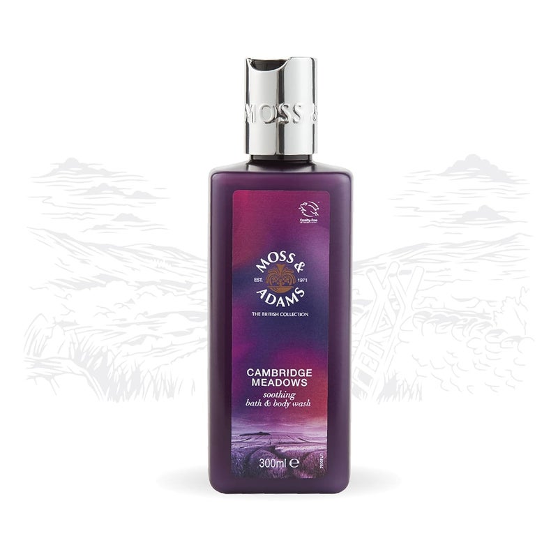 GROB Moss  Adams Cambridge Meadows Germ Protection refreshing body wash  Shower Gel for Women and Men  300mlRefreshing Luxury body Wash  300mllSmart Living Product - Image 1