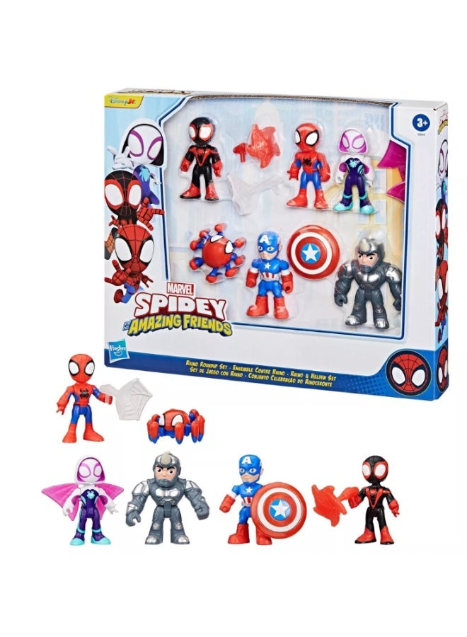 Hasbro Marvel Spidey and His Amazing Friends Rhino Roundup Set, Christmas Gifts for Kids - Image 1