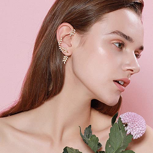 Vercret Gold Earrings Cuff for Women CZ Earring Ear Cuff for Friend, Sister, Daily Wearing - Image 2