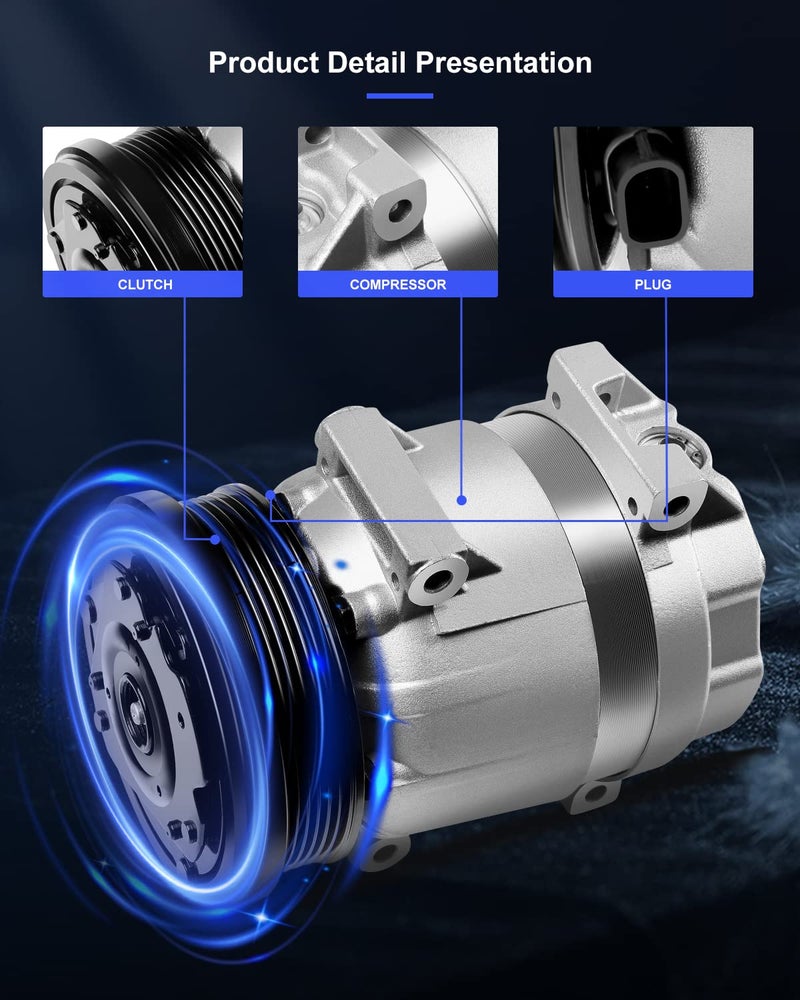 ECCPP ضاغط تكييف 2004 2005 2006 2007 2008 مناسب لشيفروليه أفيو أفيو5 لبونتياك ويف ويف5 لسوزوكي سويفت+ 1.6 لتر ضاغط تكييف هواء - Image 4