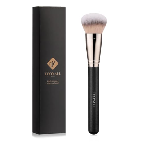 TEOYALL Domed Cheek Brush, Medium Precision Brush Head with Dense Synthetic Bristles for Contour Bronzer Blush with Loose Powder Cream - Image 1