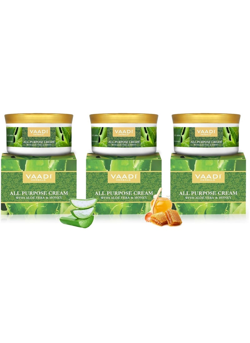 VAADI HERBALS - Vaadi Herbals All Purpose Skin Cream | Skin, Hair, Anti Aging, Stretch Marks 16 Oz(Pack of 3 X 150 Gms) | All Natural Ingredients - Image 1