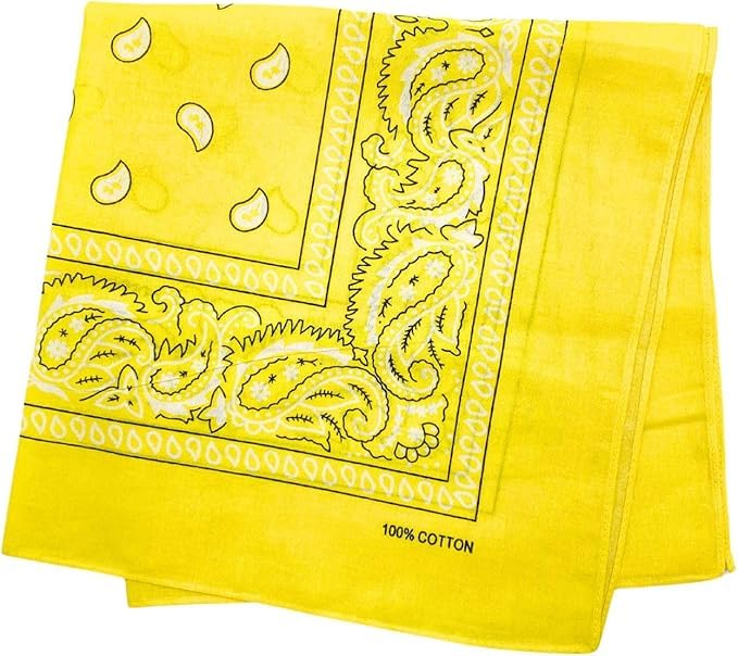 DIKHAWA Unisex Cotton Bandana/Head Wrap/Wristband/Face Cover/Handkerchief For Men And Women (ORANGE,PINK,PURPLE,YELLOW_50CM X 50CM_Pack of 4) - Image 5