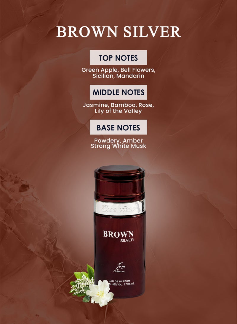 محبوب للعطور عطر براون سيلفر 80 مل من محبوب للعطور - Image 2