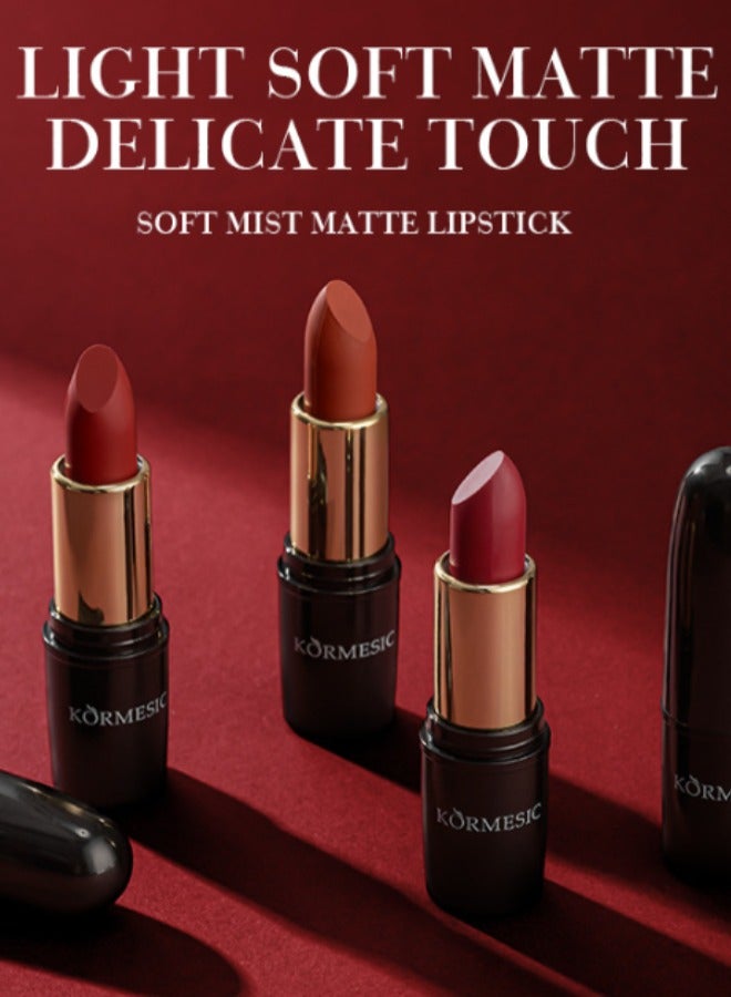 Kormesic Pure Matte Lipstick Long Lasting Waterproof for Women Highly Pigment Velvety Nude Super Stay Soft Hydrating & Lightweight Moisturizing Lip Gloss Pumpkin Color - Image 1