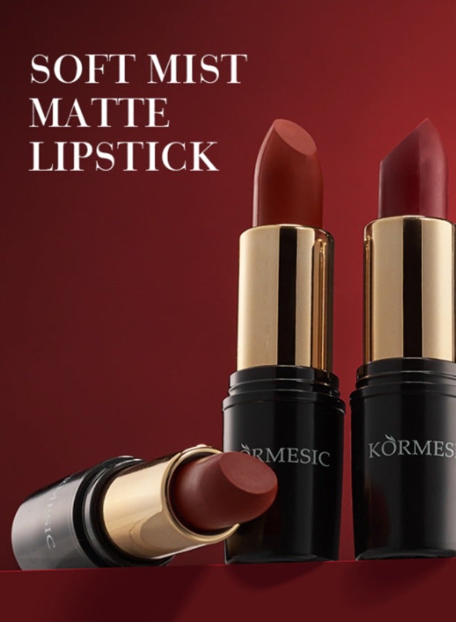 Kormesic Pure Matte Lipstick Long Lasting Waterproof for Women Highly Pigment Velvety Nude Super Stay Soft Hydrating & Lightweight Moisturizing Lip Gloss Pumpkin Color - Image 2