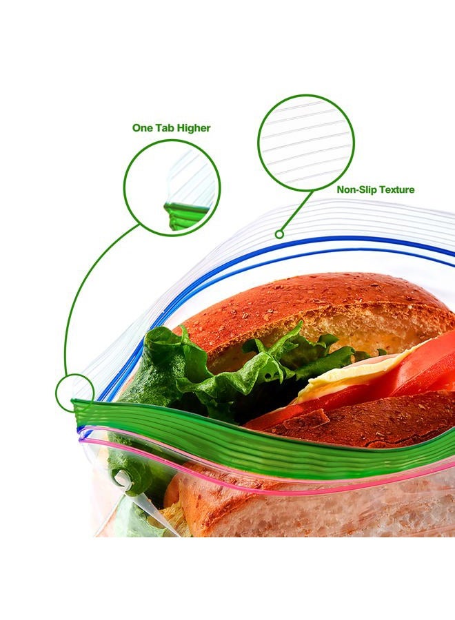TYPLASTICS Sandwich and Snack Bags, Storage Bags for Food On the Go, Double Zipper for Freshness, Easy Open Design, Reclosable, 360 Count - Image 3
