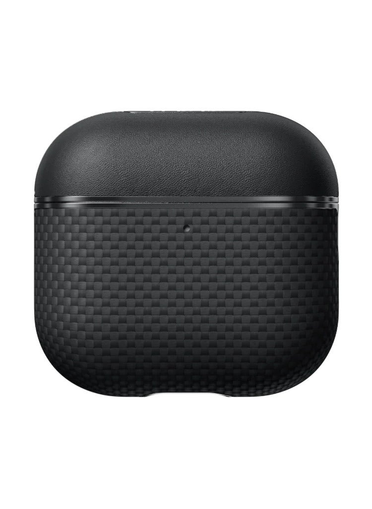 بيتاكا جراب مغناطيسي من ألياف الأراميد لسماعات AirPods 4 / تصميم أنيق بملمس مزدوج / تصميم خارجي متين / متوافق مع MagSafe / خفيف الوزن - أسود/رمادي - Image 2