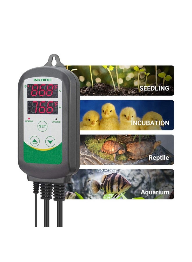 INKBIRD Wifi Itc308 Digital Temperature Controller Aquarium Thermostat For Aquarium Heater And Cooler, With Waterproof Sensor. - Image 3