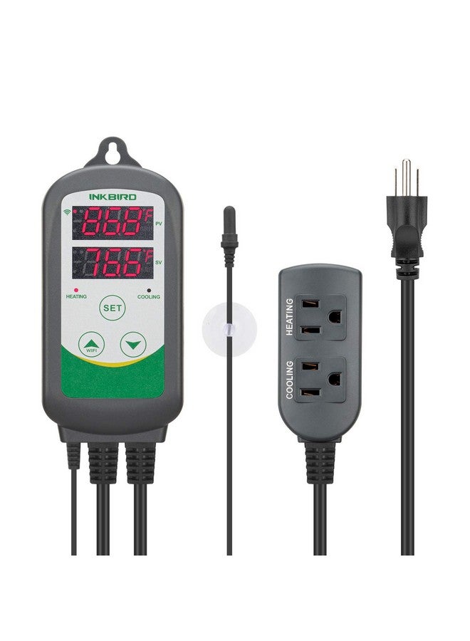 INKBIRD Wifi Itc308 Digital Temperature Controller Aquarium Thermostat For Aquarium Heater And Cooler, With Waterproof Sensor. - Image 1