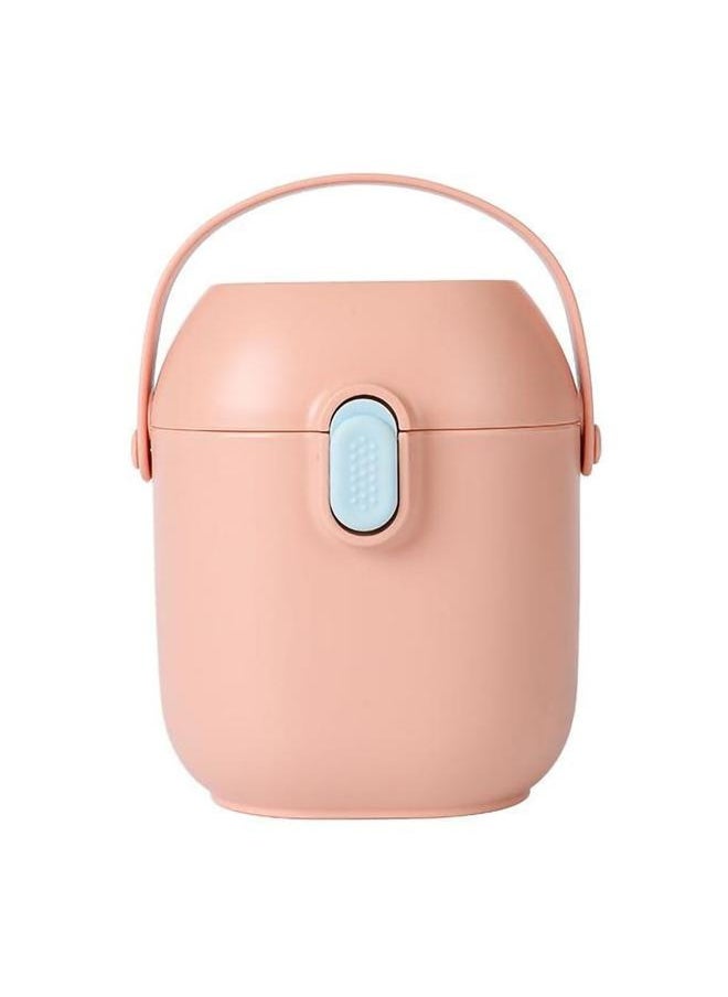 NIBEMINENT Baby Milk Powder Dispenser Portable Cute Large Capacity Fruit Snack Storage Box for Travel Pink  - Image 1
