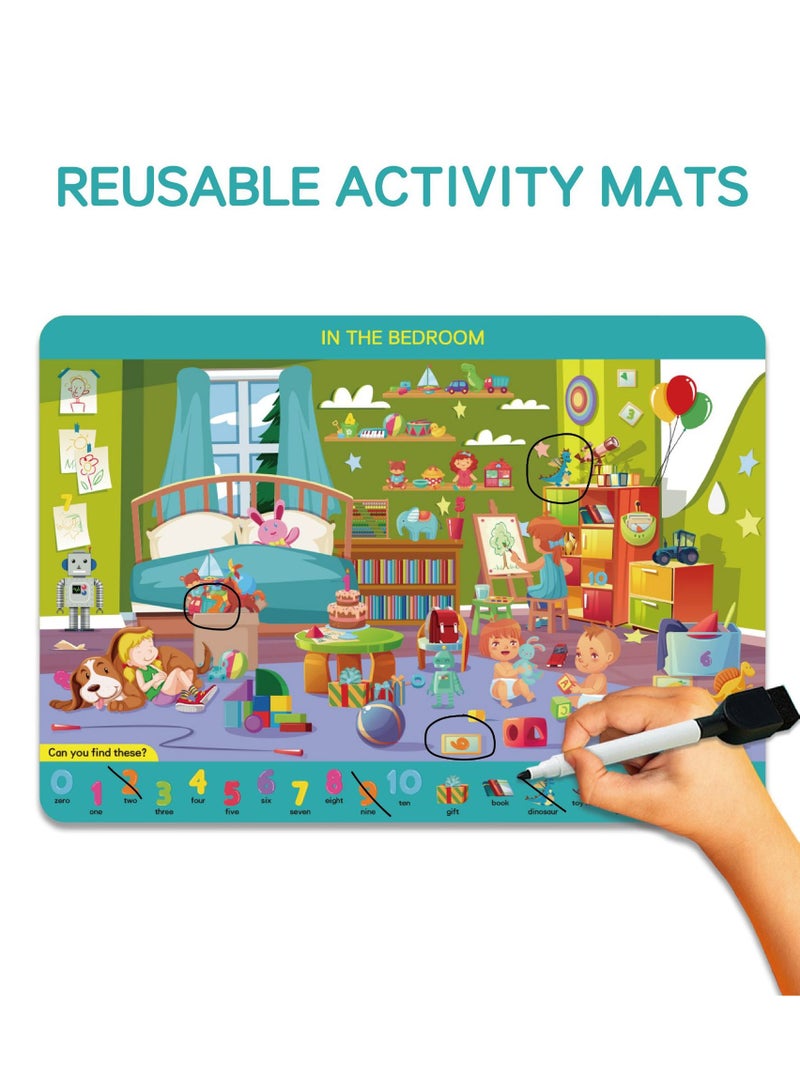 Preschool Learning Activities, Search and Find Books for Kids Ages 3,4,5,6, Busy Book for Toddlers,12 Themes Educational Game Toys, Arts and Crafts Mat Books, Birthday Gifts for Girls and Boys  - Image 3