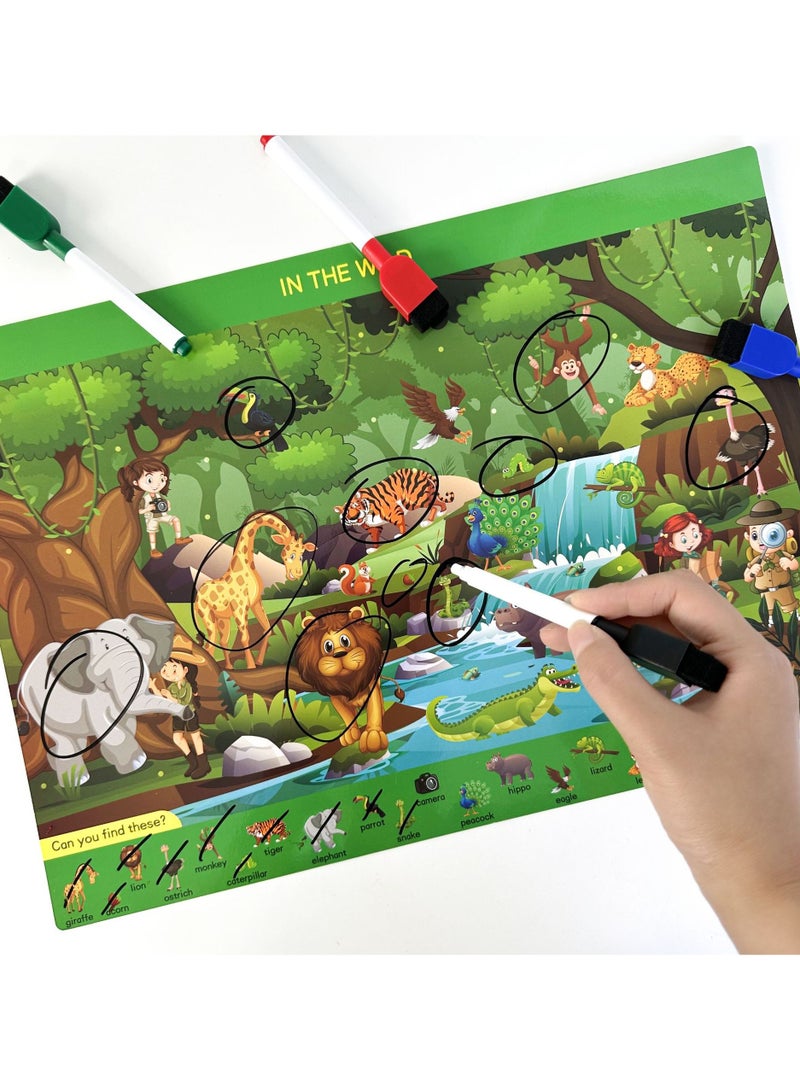 Preschool Learning Activities, Search and Find Books for Kids Ages 3,4,5,6, Busy Book for Toddlers,12 Themes Educational Game Toys, Arts and Crafts Mat Books, Birthday Gifts for Girls and Boys  - Image 4