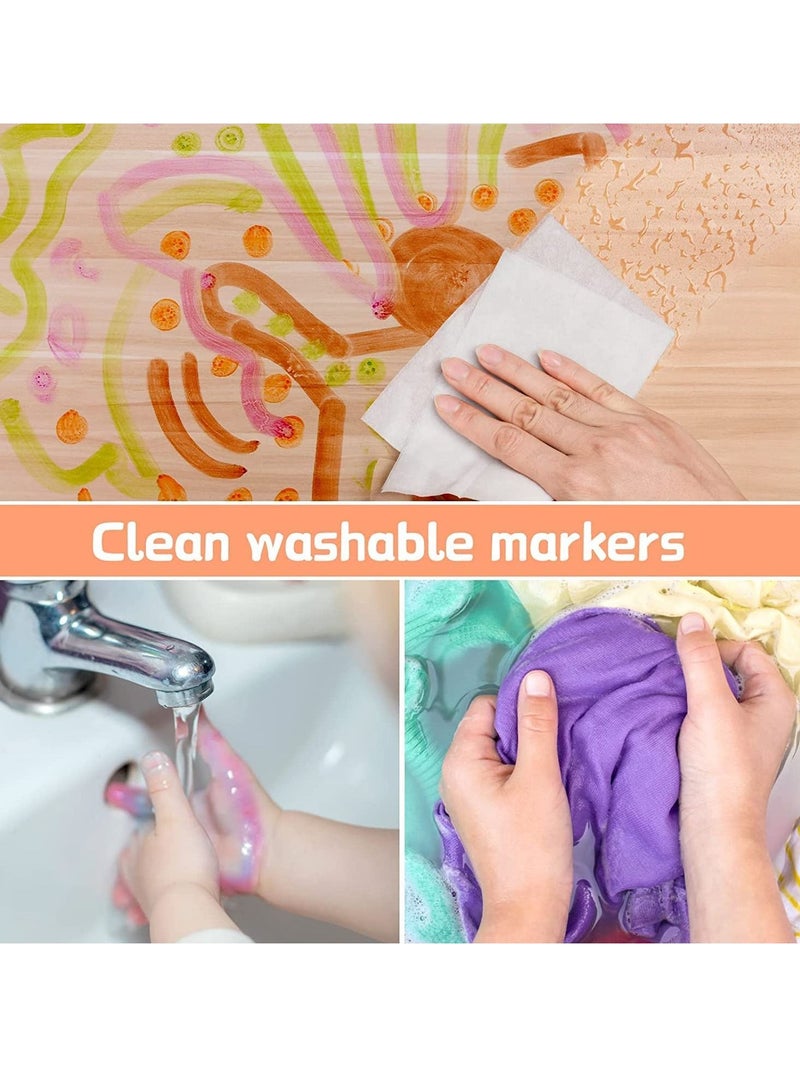 SYOSI Dot Markers Bingo Daubers 8 Colors Washable Markers for Toddlers Arts and Crafts Supplies Toddler Activities Non-Toxic Washable Coloring Markers for Preschool Kids Learning - Image 2