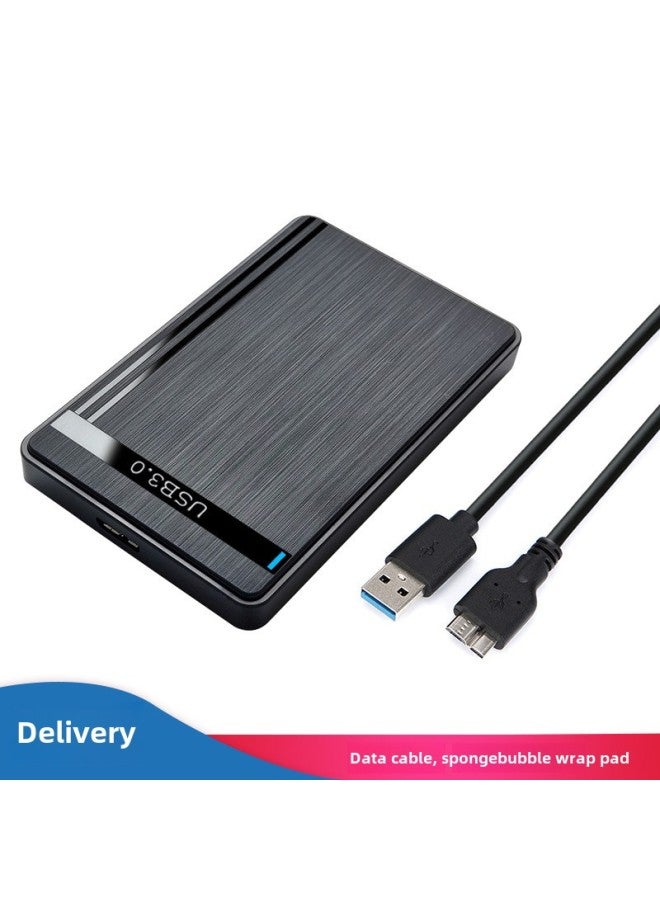 2.5-inch Ssd Solid State Mechanical Serial Port Micro Interface Usb3.0 External Mobile Hard Drive Box No Tool Required-Color:3.0M Black - Image 1