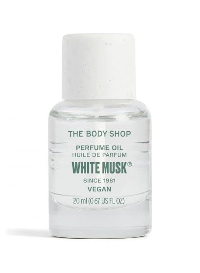 THE BODY SHOP زيت عطر المسك الأبيض - عطر مركّز زهري وحسي مع الياسمين ومسك خالي من القسوة، رائحة أيقونية تدوم طويلاً، زجاجة نباتية وقابلة لإعادة التدوير، 20 مل - Image 1