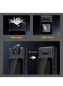 SYOSI Pocket Camcorder, 1080p Min Cam with 180° Rotatable Lens Night Vision Cameras Video Recorder Portable Wearable Bodycam, 1.4 in Screen to Playback Mini Cam for Outdoor, Cycling, Work Records  - Image 3