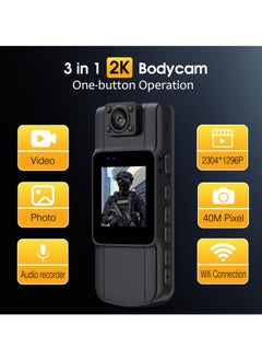 SYOSI Pocket Camcorder, 1080p Min Cam with 180° Rotatable Lens Night Vision Cameras Video Recorder Portable Wearable Bodycam, 1.4 in Screen to Playback Mini Cam for Outdoor, Cycling, Work Records  - Image 2