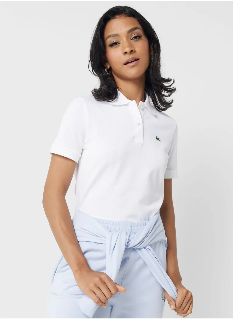 LACOSTE Button Detail T-Shirt