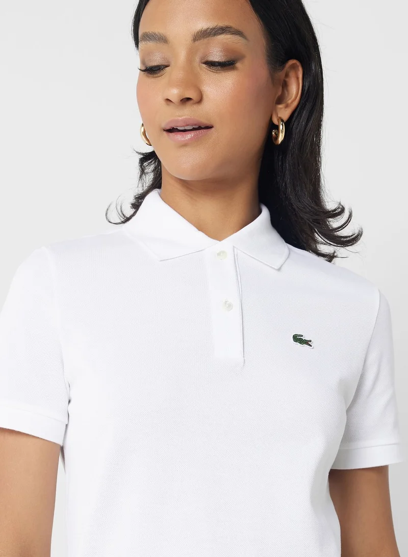 LACOSTE  Logo Detail Polo T-Shirt for Women | Best Price UAE