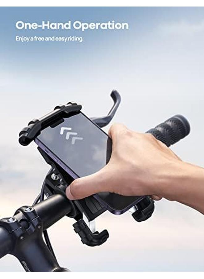 erorex Bike Phone Holder Motorcycle Phone Mount Motorcycle Handlebar Cell Phone Clamp Scooter Phone Clip For Iphone 15 Pro Max Plus 14 Pro Max S23 S24 Ultra 4.7 6.8" Smartphone - Image 2