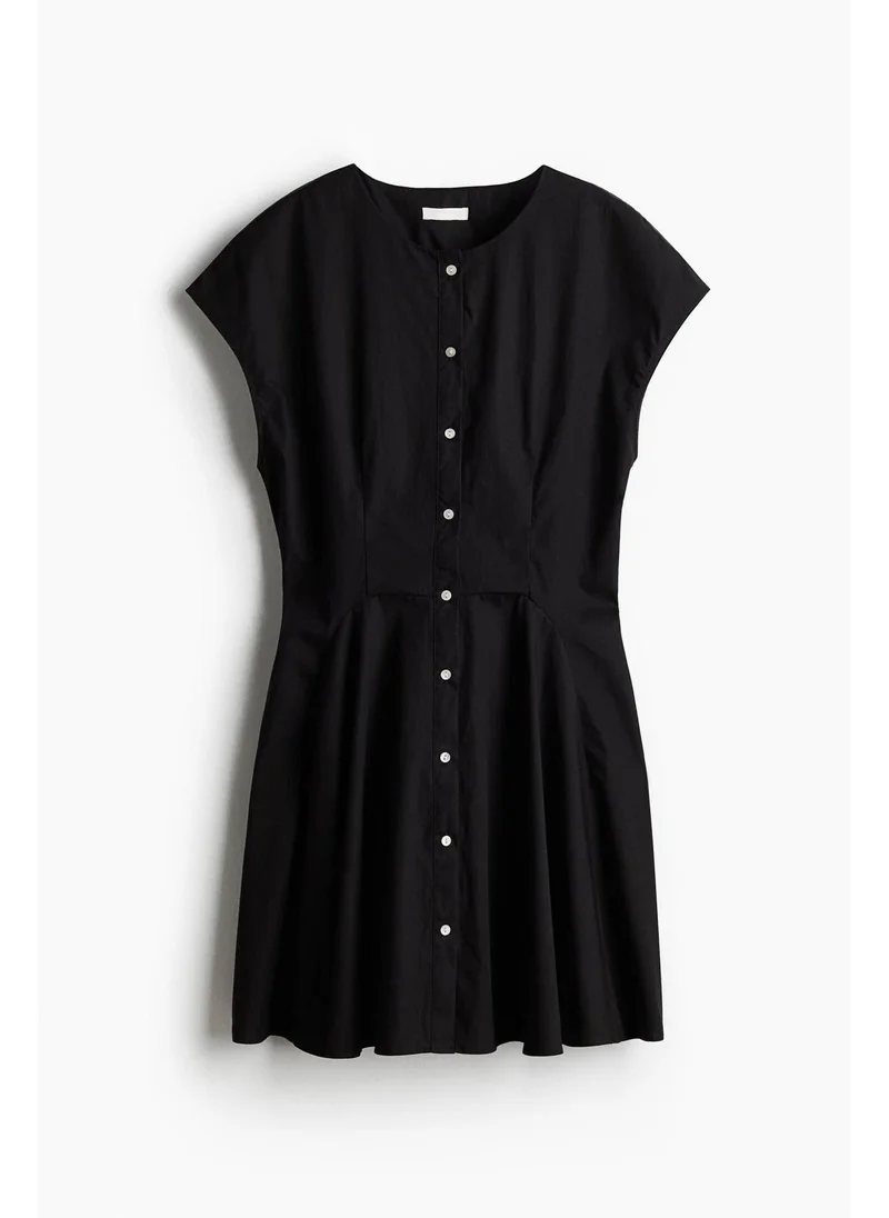 H&M Button-front cotton dress
