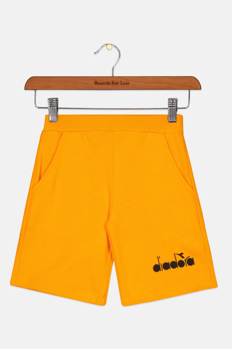 DIADORA Toddlers Boy Brand Logo Pull-On Shorts, Orange - Image 1