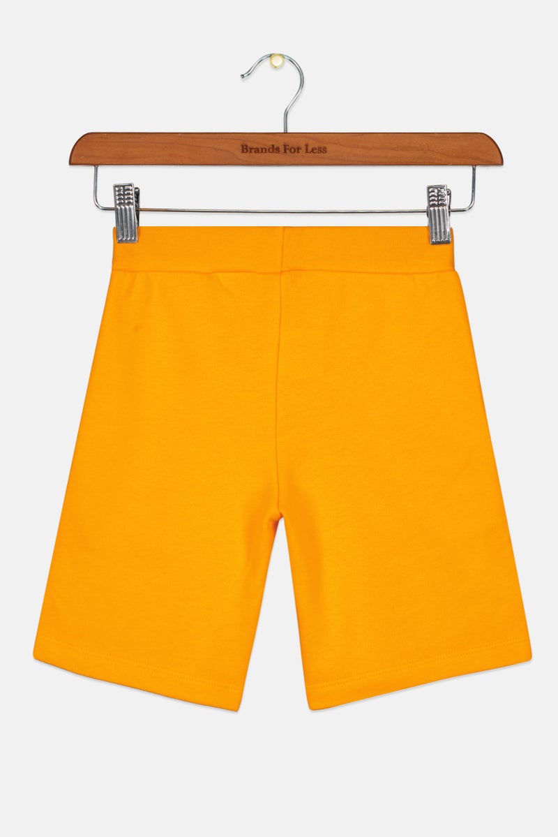 DIADORA Toddlers Boy Brand Logo Pull-On Shorts, Orange - Image 2