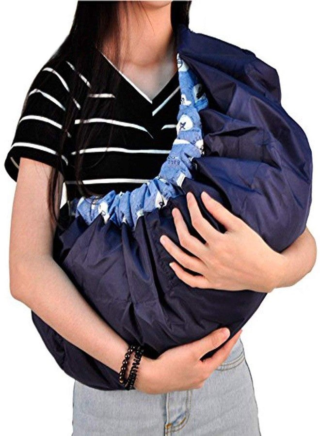 Crawl'in Polycotton Adjustable Baby Carrier Bag Sling Wrap Bagpack Nursing Pouch for Toddlers & Infants,0-6 Months (Blue) - Image 1