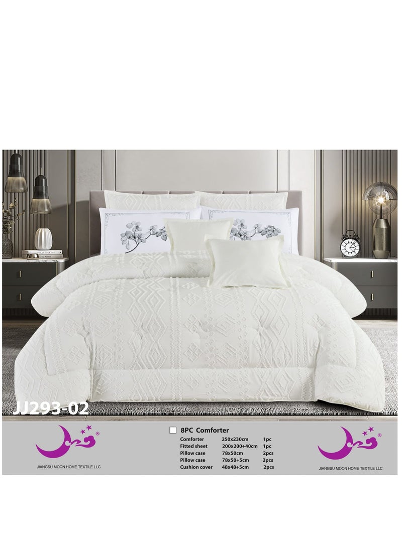 Moon Luxury Royal Bedspread Set 8 Pieces, King Size, Soft and Comfortable, 250×230 cm 