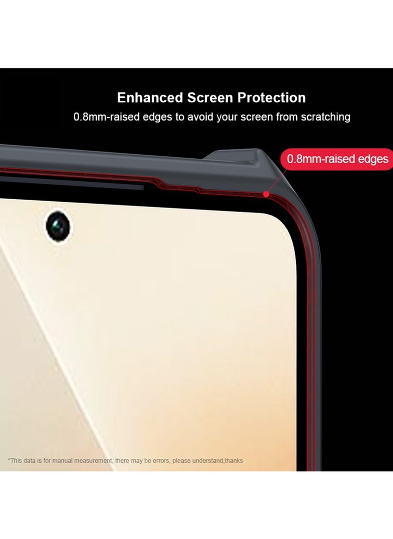 Case Compatible with Xiaomi Poco F7 Ultra, [Droproof] [Sweat-Proof] [Fingerprint-Proof] Shockproof Protective Phone Case,Black