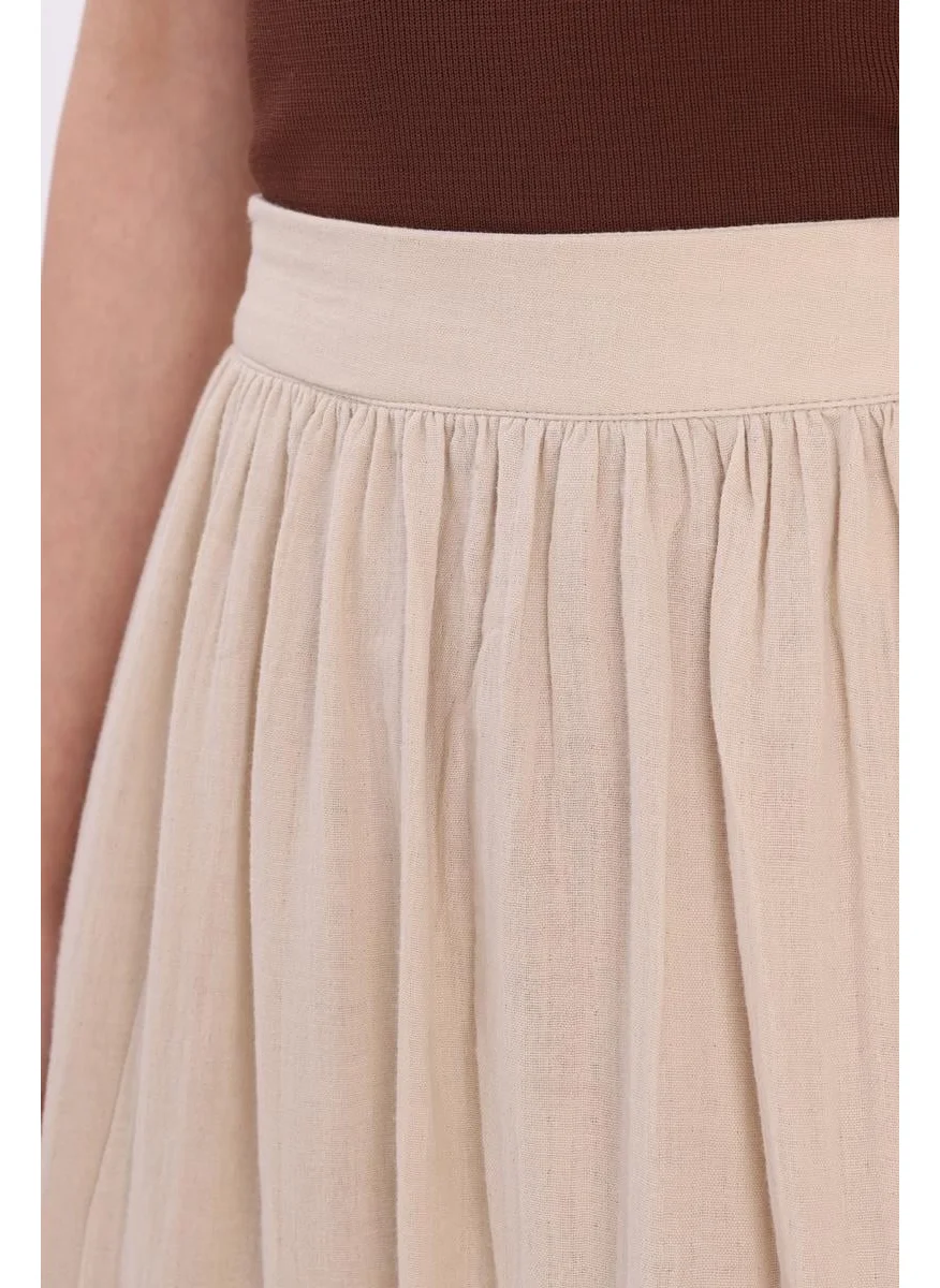Allday TAŞ-100% Cotton Flared Skirt