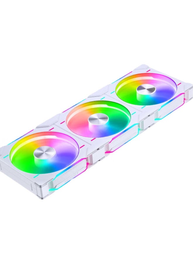 Phanteks D30 14Cm White Reverse Building Block Fan With Argb Lighting, Case Cooling Fan (30Mm Thick, Cable-Free Assembly, Hidden Screw Holes, Triple Pack) - Image 1