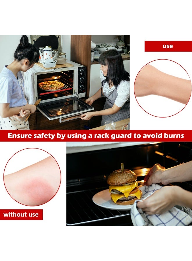 VLA Silicone Oven Rack Shields Extra Long Oven Rack Protectors, 14 Inches Heat Resistant Oven Rack Edge Protector Guard Cover Full Length Fit on Standard-Sized Ovens (Red, 2 Pack - 14 Inches) - Image 3