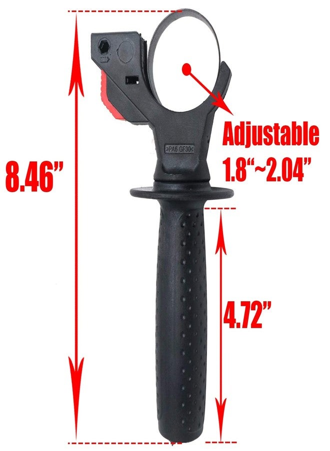 Xiaoyztan Hammer Drill Plastic Handle Adjustable Side Front Auxiliary Handle, 46-52mm Clamping Range - Image 2